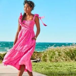 NWOT Lilly Pulitzer Pink Rivera Midi Dress